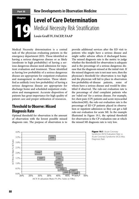 Level Of Care Determination Chapter Observation Medicine