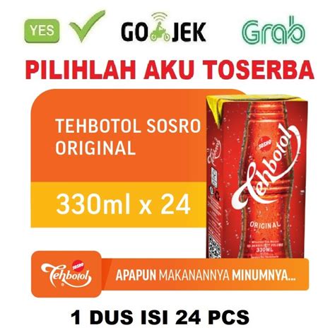 Jual Teh Botol Sosro Kotak Original 330 Ml Harga 1 Dus Isi 24 Pcs