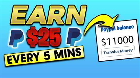 Earn 25 Every 5 Mins Into Your PayPal Make PayPal Free Money For