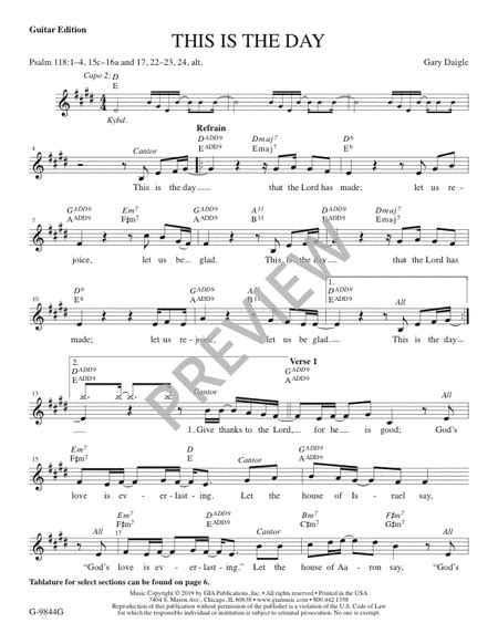 This Is the Day - Guitar Edition by Gary Daigle - Guitar - Sheet Music ...