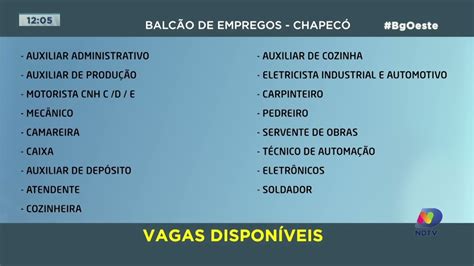 Balcão de empregos de Chapecó tem novas vagas