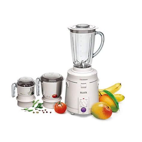 Sujata Supermix Mixer Grinder 900 Watts 3 Jars White Nikshan