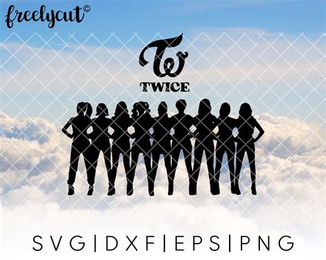 Kpop Standing TWICE SVG Cut File Template for Cricut Etsy 日本