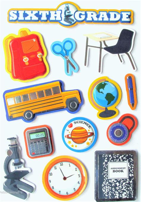 Sixth Grade Dimensional Stickers By Recollections™ School Stickers