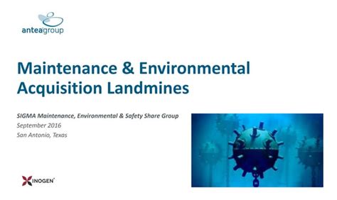 Avoiding Environmental Acquisition Landmines Ppt