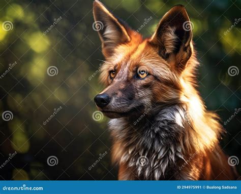 Maned Wolf Chrysocyon Brachyurus Made With Generative Ai Illustration