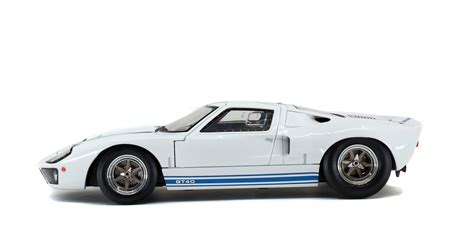 Ford Gt40 Mk1 White Blue Stripes 1968 Solido
