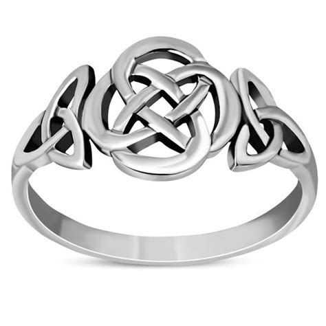 Celtic Plain Rings Plain Celtic And Trinity Knots Silver Ring Rp