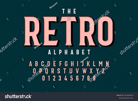 Vector Stylized Retro Font Alphabet Stock Vector Royalty Free