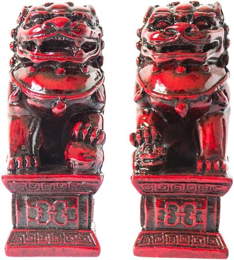 Addune Feng Shui Chinese Beijing Foo Dogs Statues Pair