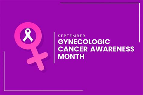 Vector Illustration Design Concept Of Gynecologic Cancer Awareness