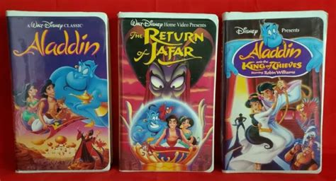 Aladdin The Return Of Jafar King Of Thieves 3 Disney Animated Vhs Lot Eur 605 Picclick Fr