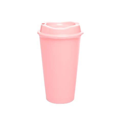 Vaso Cafetero 500ml Rosa Pastel