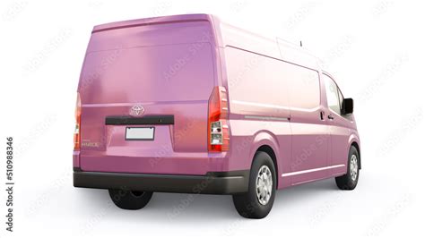 Tokyo Japan April 12 2022 Toyota Hiace Pink Commercial Van For Transporting Small Loads In