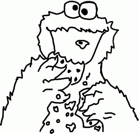 Baby Baby Cookie Monster Colouring Pages Coloring Nation