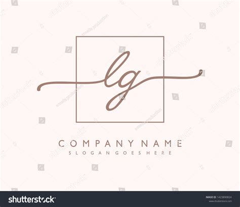 Initials Letter Lg Handwriting Logo Vector Stock Vector Royalty Free