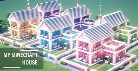 Colorful city ( Channel My Minecraft House ) | Casas minecraft, Casas ...