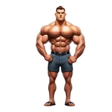 Bodybuilder Isolated On A White Background D Render Illustration