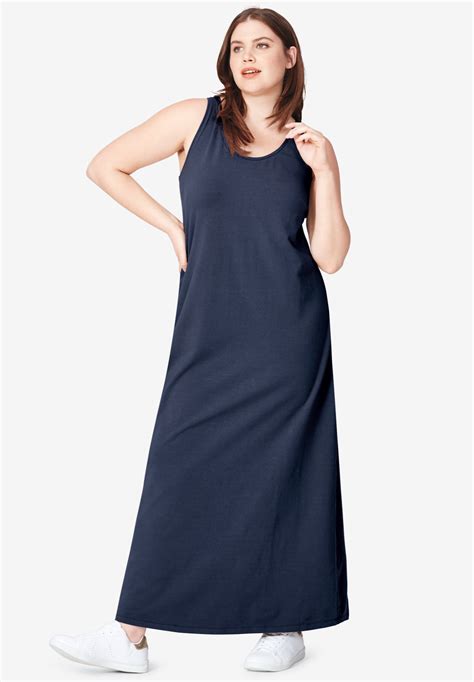 Tank Knit Maxi Dress By Ellos® Plus Size Maxi Dresses Fullbeauty