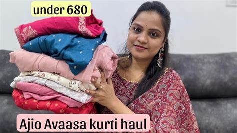 Ajio Haul Ajio Avaasa Kurti Haul Under 680 Ajio Haul In Telugu Must