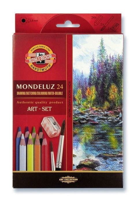 Koh I Noor Mondeluz Sets Of Aquarell Artists Colored Pencils Crayons 24