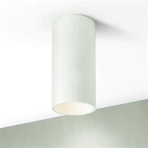 Concrete Cylinder Ceiling Light Mint Green Dyke And Dean