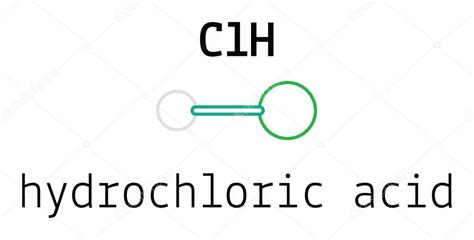 Molécula De ácido Clorhídrico Hcl Vector De Stock 95960676 De ©mariashmitt