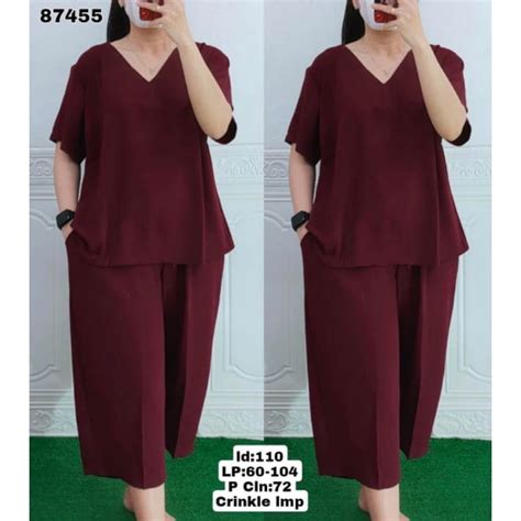 Jual TERBARU PROMO Setelan Crinkle Airflow Setelan Baju Wanita