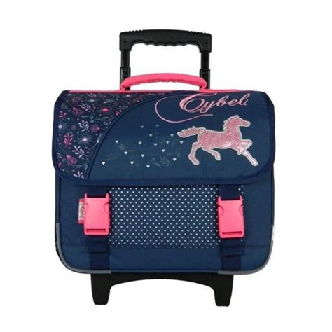 Bagtrotter Cartable Roulettes Cm Cybel Cheval Bleu Marine Cdiscount