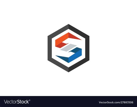 Letter s 3d logo Royalty Free Vector Image - VectorStock