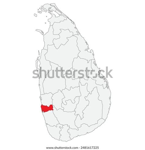 Sri Lanka Map Map Sri Lanka Stock Vector Royalty Free 2481617225