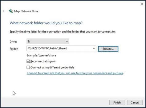 How to Map a Network Drive using Windows 10