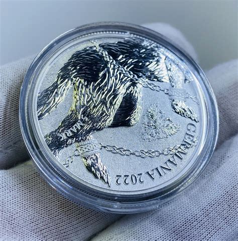 Germania Beasts Fenrir Oz Fine Silver Coin Bu With Coa Ebay