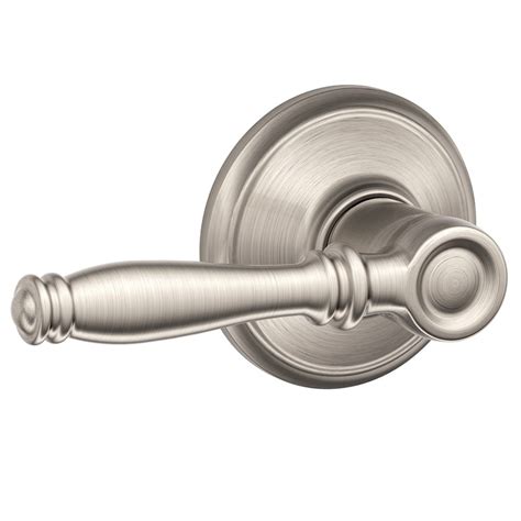 Schlage F Birmingham Satin Nickel Reversible Passage Door Handle at ...