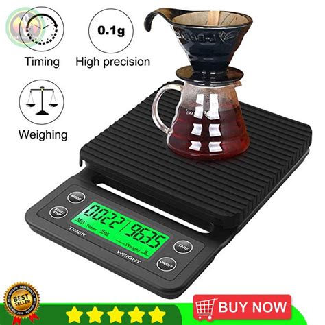 Jual TIMBANGAN DIGITAL KOPI 3KG 0 1GR TIMER V60 DRIP COFFEE SCALE