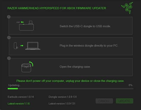 Razer Hammerhead HyperSpeed for Xbox Firmware Updater | RZ12-038202