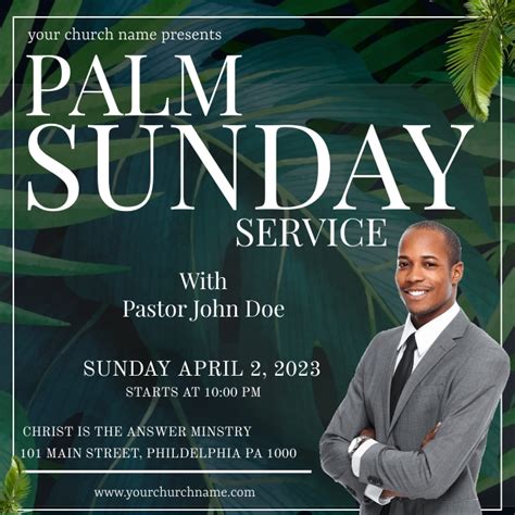 Palm Sunday Flyers Template Postermywall