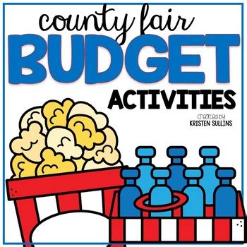 County Fair Budget Activity Financial Literacy By Kristen Sullins