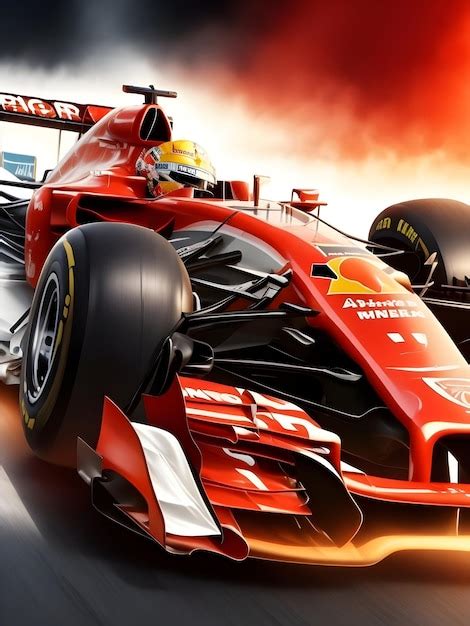 Premium Ai Image Fast Racing Car And Pilot In Formula One Champion