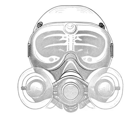 Diving Bell Helmet With Brain Temporary Tattoo Blackink Ai