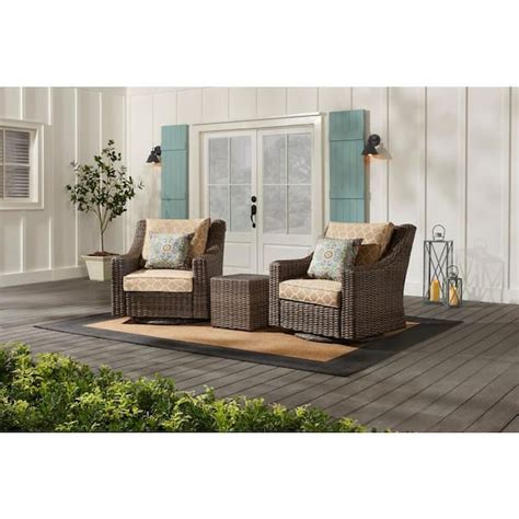 Have A Question About Hampton Bay Rock Cliff Brown Piece Wicker