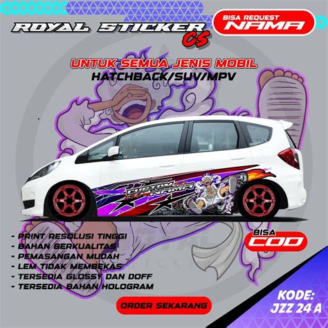 Jual Decal Mobil Sticker Honda Brio Jazz Agya Ayla Fress Custom Nama