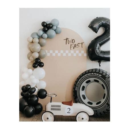 Muted Race Car Themed DIY Balloon Garland Kit Birthday Car Themed