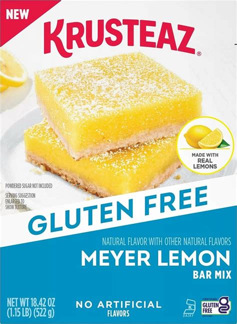 Krusteaz Gluten Free Meyer Lemon Bar Mix Review Daily Gluten