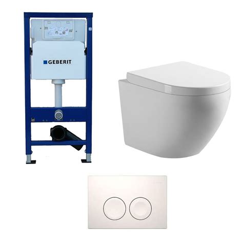 Geberit Pack Wc Suspendu Cuvette Rimless Compact Design Gary Abattant