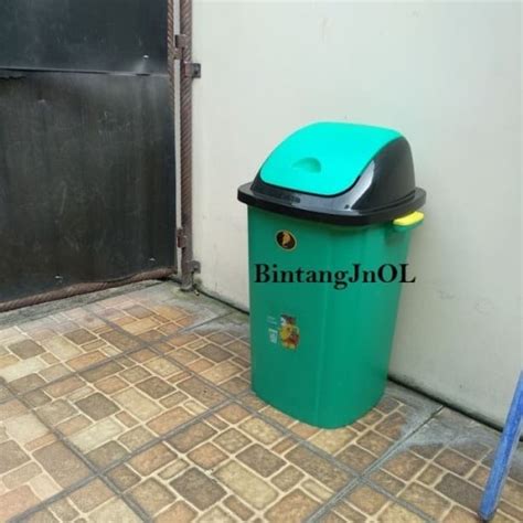 Jual Keranjang Tong Sampah Tempat Sampah Dustbin BESAR 60 Liter Hijau