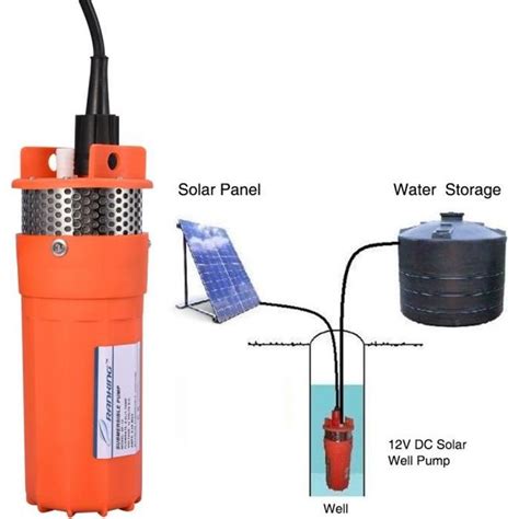 Pompe Submersible à Energie Solaire 12 V Pompe à Eau Solaire avec Câble