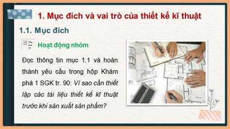 Soạn giáo án điện tử Công nghệ 8 CTST Bài 13 Đại cương về thiết kế kĩ