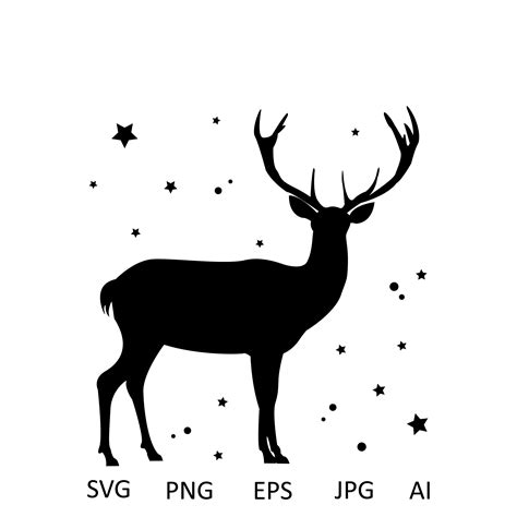 Christmas reindeer, deer silhouette By TanySLDesigns | TheHungryJPEG