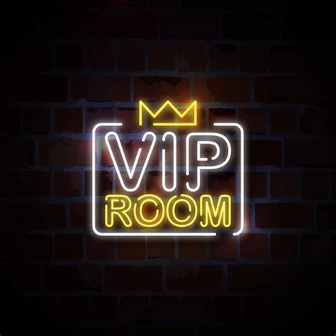 Premium Vector Vip Room Neon Sign Illustration